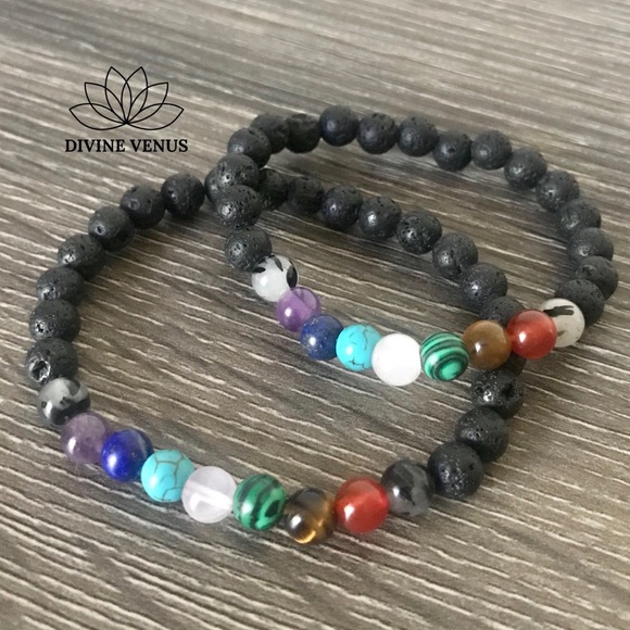 Chakra Healing Bracelet - Handmade Natural Stones - Picture 3 of 8